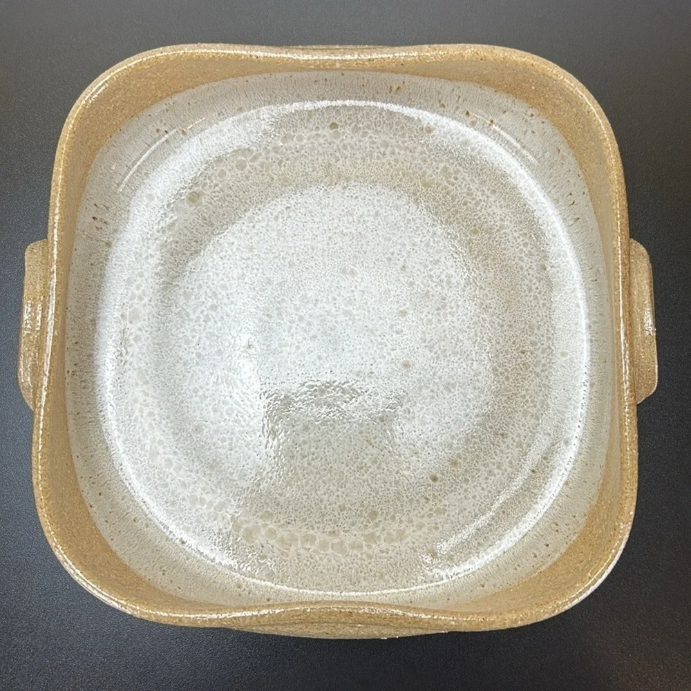 Vtg Devica Studio Art Pottery Baking Dish Made‎ in Portugal Speckled Earthenware
